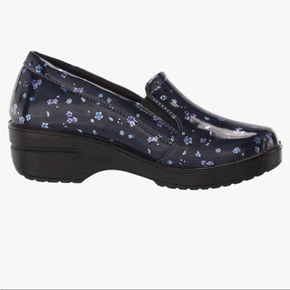 Women's Shoes - Black with Blue Floral